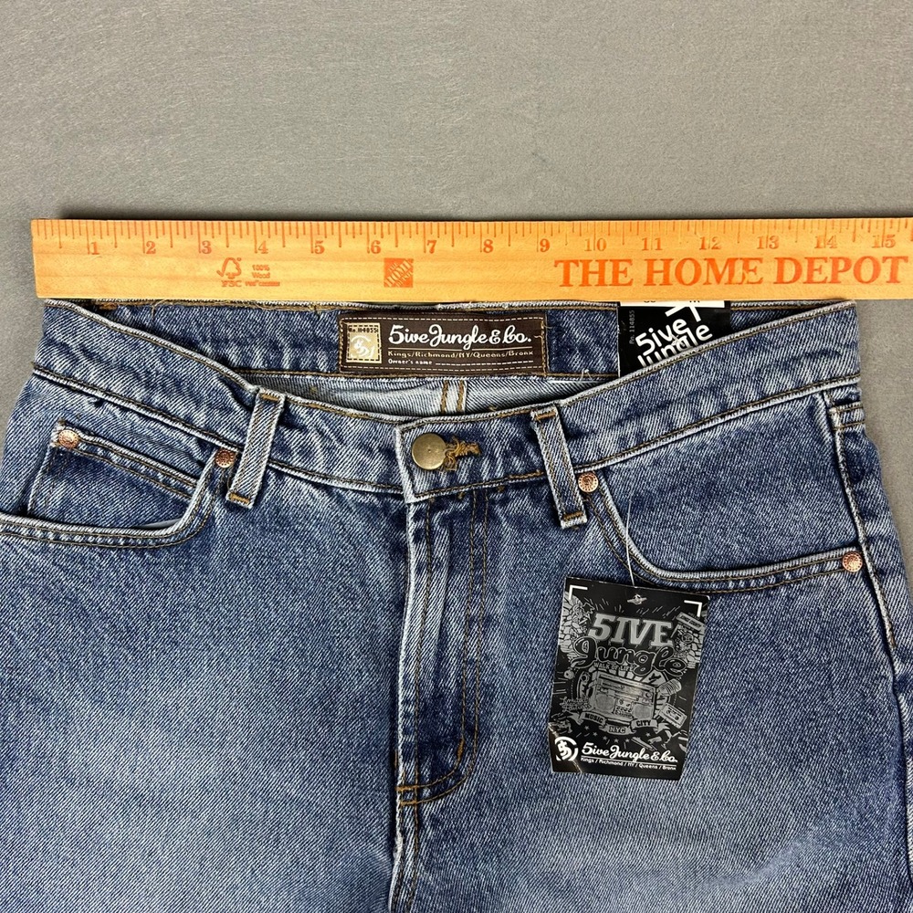 5ive Jungle & Co Denim Shorts Relaxed Fit Mens 30 Blue NWT - Picture 6 of 10